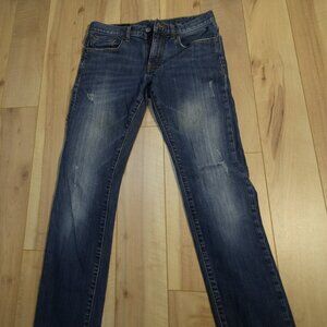 Armani Exchange Dark Blue Faded Slim Fit Denim Jeans - Size 29W